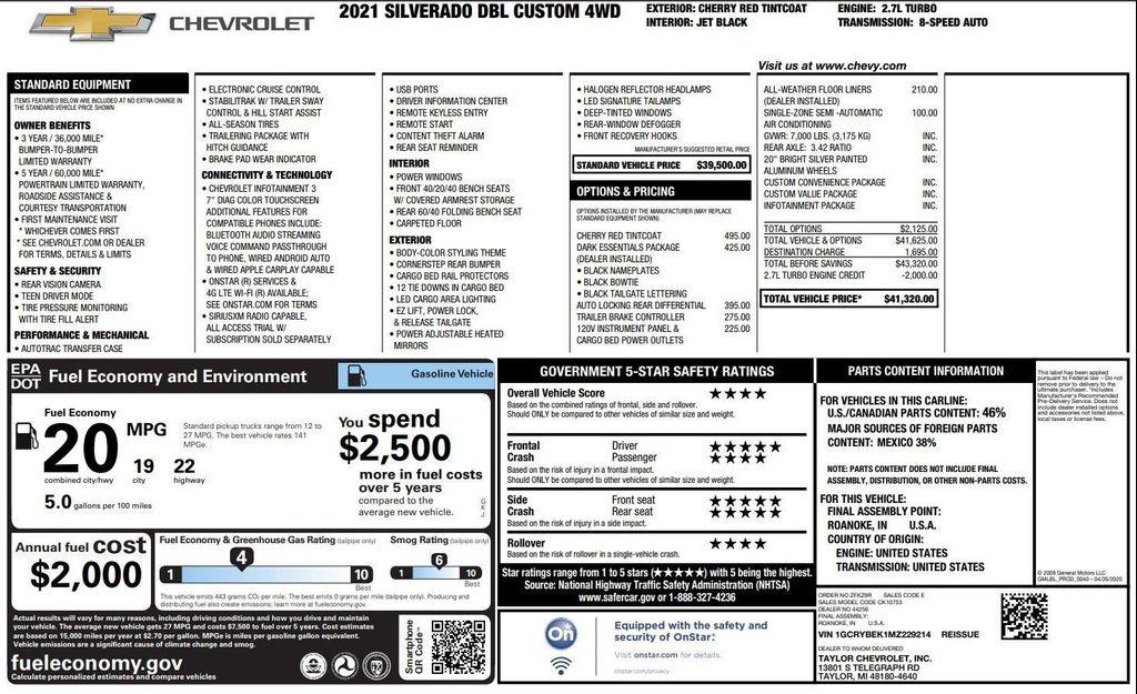 used 2021 Chevrolet Silverado 1500 car, priced at $29,400