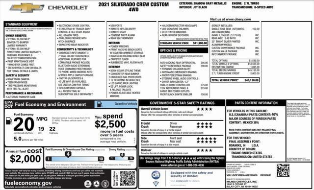used 2021 Chevrolet Silverado 1500 car, priced at $32,500