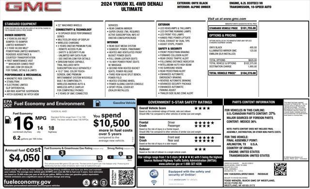 used 2024 GMC Yukon XL car, priced at $82,000