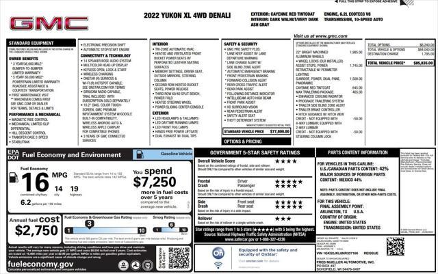 used 2022 GMC Yukon XL car, priced at $48,500