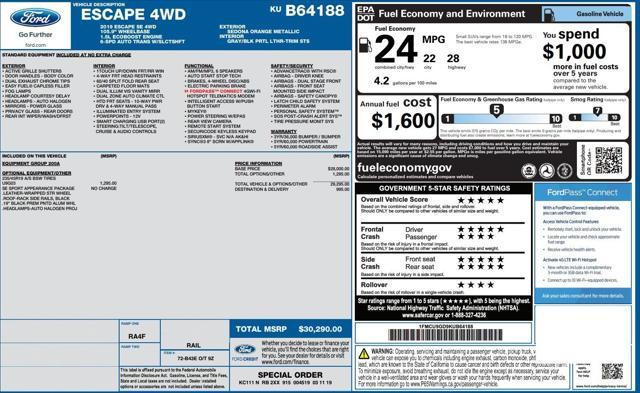 used 2019 Ford Escape car, priced at $14,200