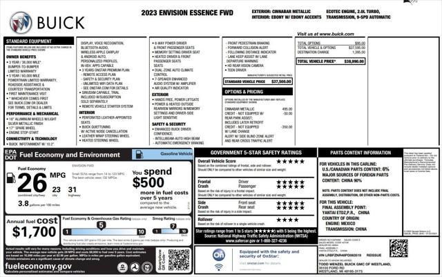 used 2023 Buick Envision car, priced at $26,960