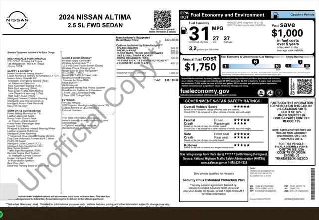 used 2024 Nissan Altima car, priced at $23,900