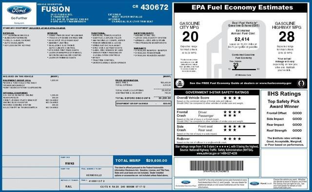 used 2012 Ford Fusion car, priced at $7,900