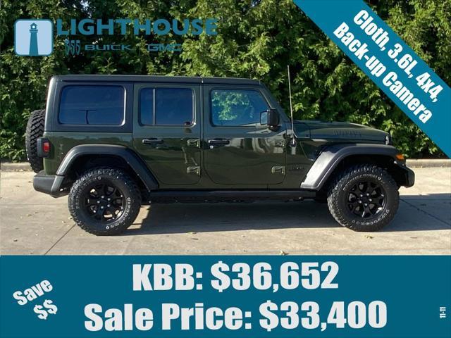 used 2021 Jeep Wrangler car, priced at $32,900