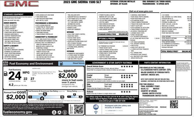 used 2023 GMC Sierra 1500 car, priced at $39,360