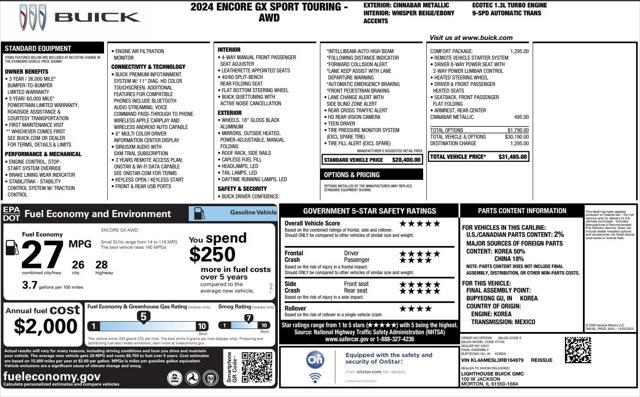 used 2024 Buick Encore GX car, priced at $25,860