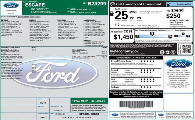 used 2017 Ford Escape car, priced at $8,960