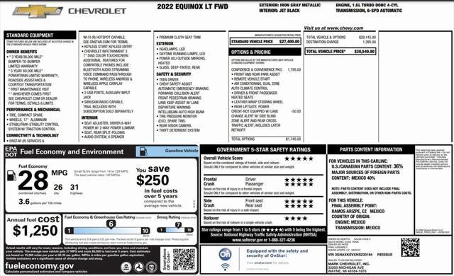 used 2022 Chevrolet Equinox car, priced at $22,660