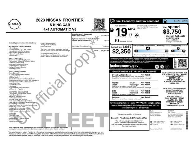 used 2023 Nissan Frontier car, priced at $24,975