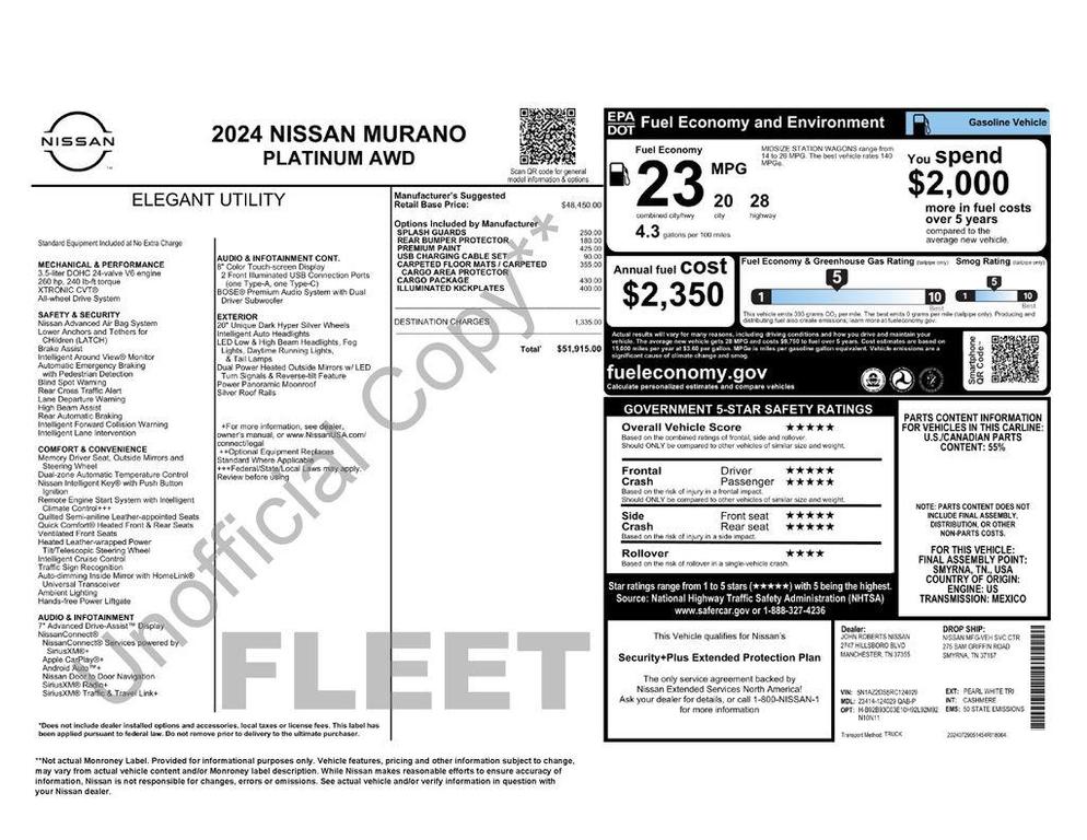 used 2024 Nissan Murano car, priced at $38,987