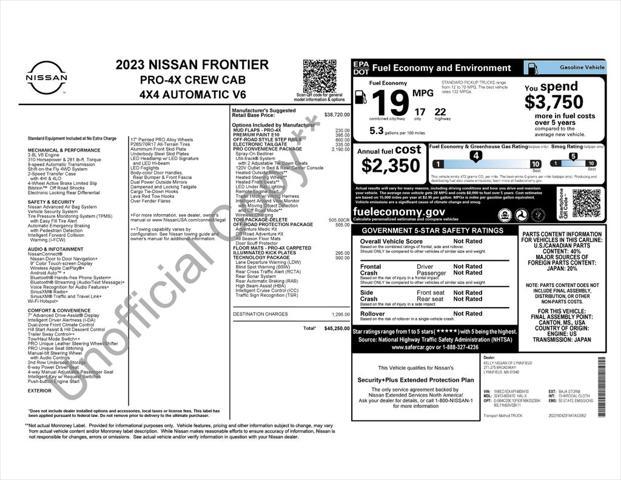 used 2023 Nissan Frontier car, priced at $37,987