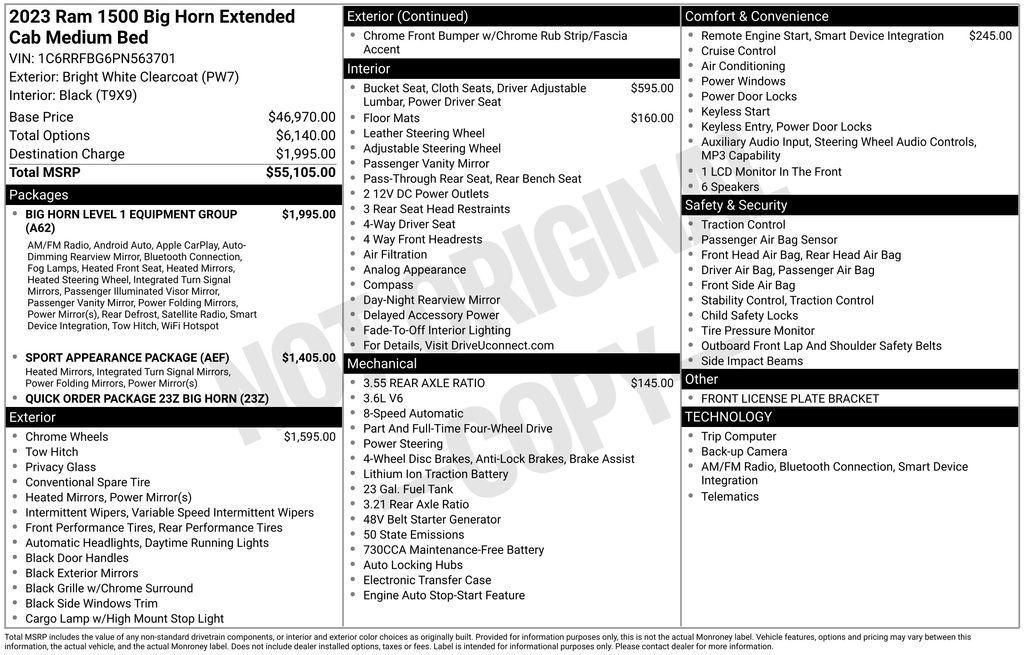 used 2023 Ram 1500 car, priced at $30,987