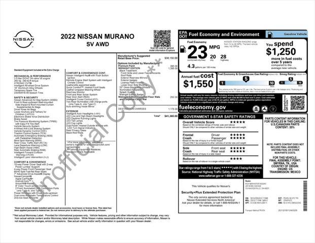 used 2022 Nissan Murano car, priced at $23,822