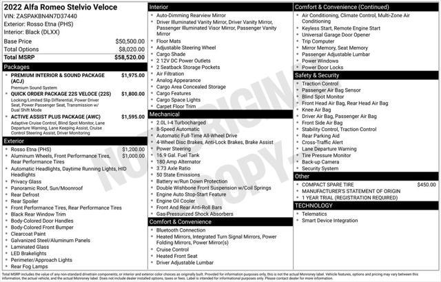 used 2022 Alfa Romeo Stelvio car, priced at $29,076