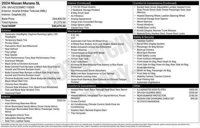 used 2024 Nissan Murano car, priced at $35,400