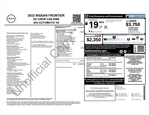 used 2023 Nissan Frontier car, priced at $34,987
