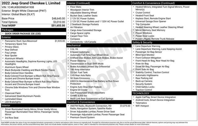 used 2022 Jeep Grand Cherokee L car, priced at $34,343