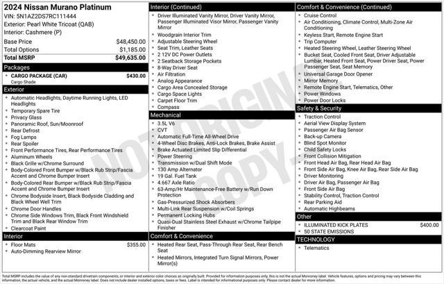 used 2024 Nissan Murano car, priced at $40,987