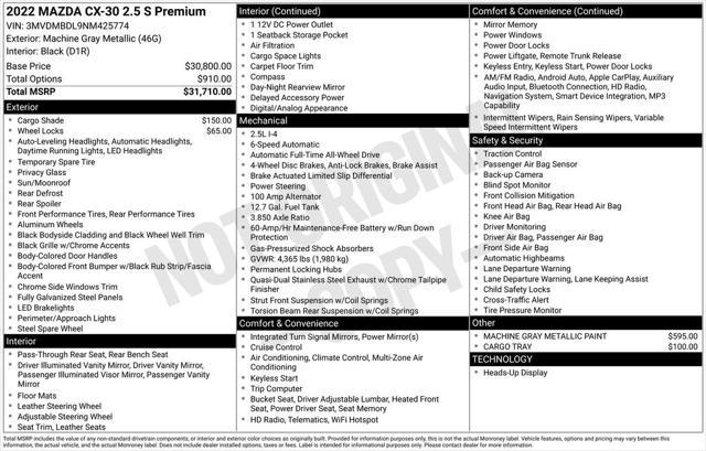 used 2022 Mazda CX-30 car, priced at $23,253