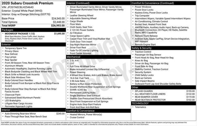 used 2020 Subaru Crosstrek car, priced at $22,987