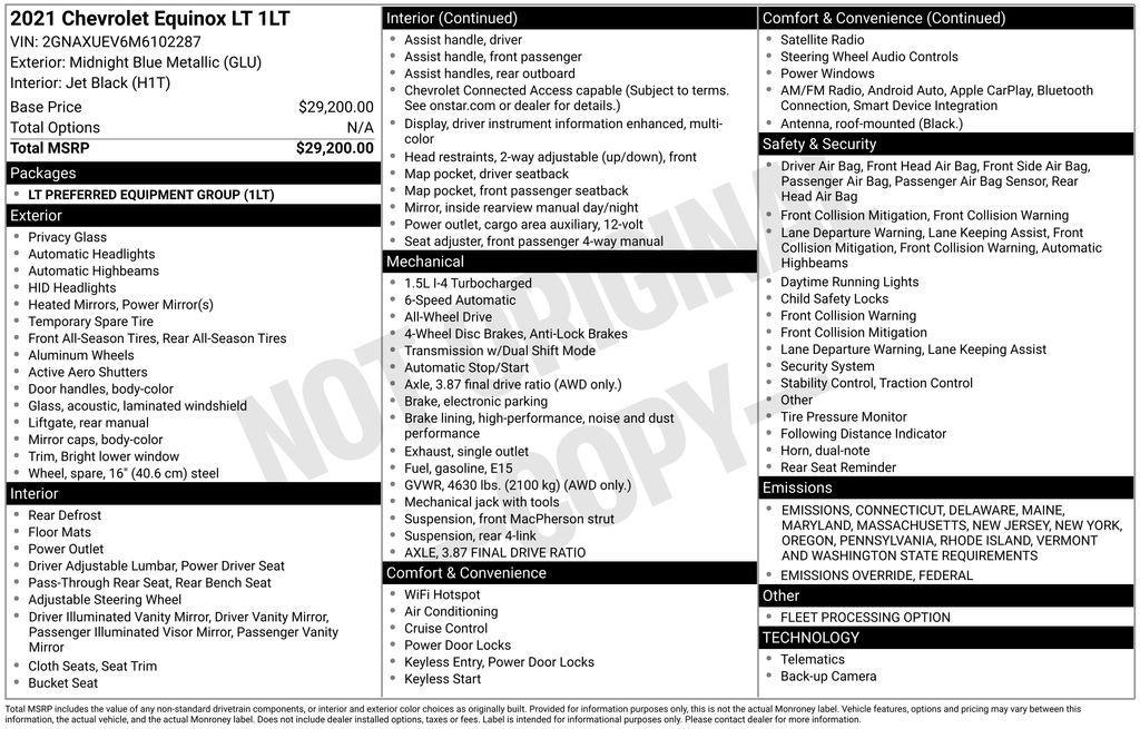 used 2021 Chevrolet Equinox car, priced at $16,871