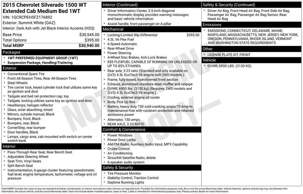 used 2015 Chevrolet Silverado 1500 car, priced at $16,987