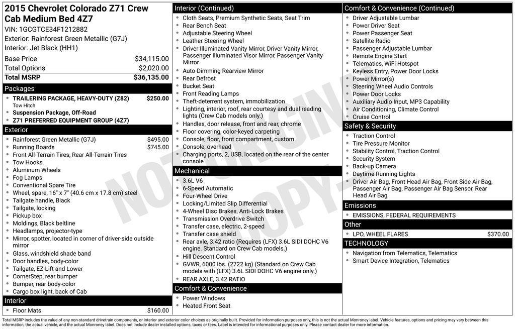 used 2015 Chevrolet Colorado car, priced at $19,595