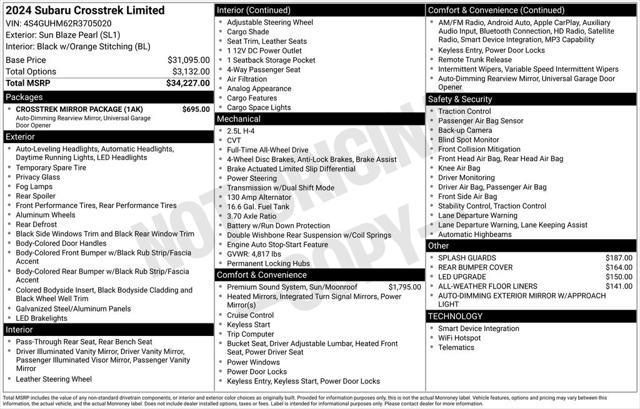 used 2024 Subaru Crosstrek car, priced at $29,822