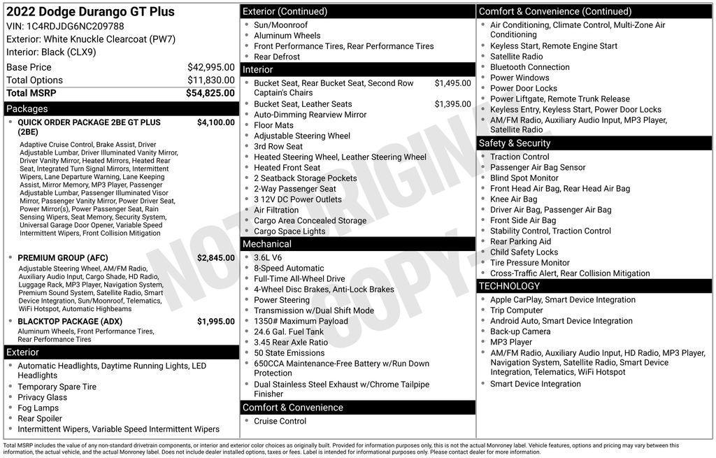 used 2022 Dodge Durango car, priced at $35,987