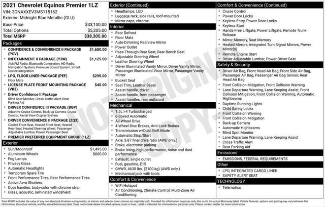 used 2021 Chevrolet Equinox car, priced at $24,598