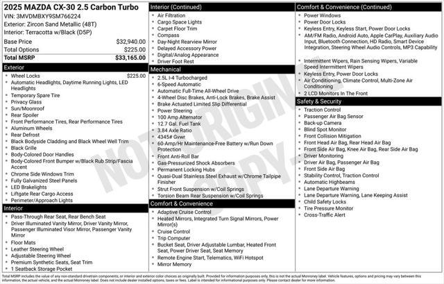 used 2025 Mazda CX-30 car, priced at $30,987