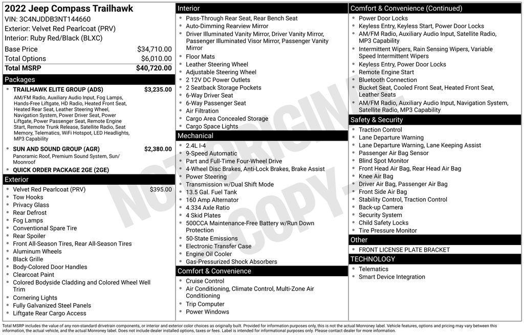 used 2022 Jeep Compass car, priced at $22,987