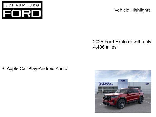 new 2025 Ford Explorer car, priced at $58,176