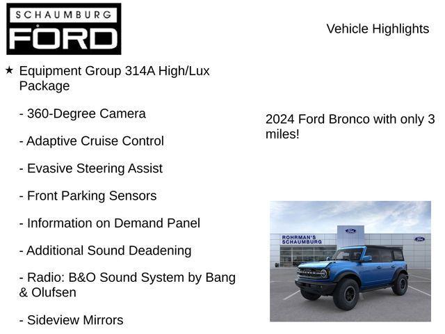 new 2024 Ford Bronco car, priced at $48,900