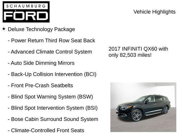 used 2017 INFINITI QX60 car, priced at $14,000