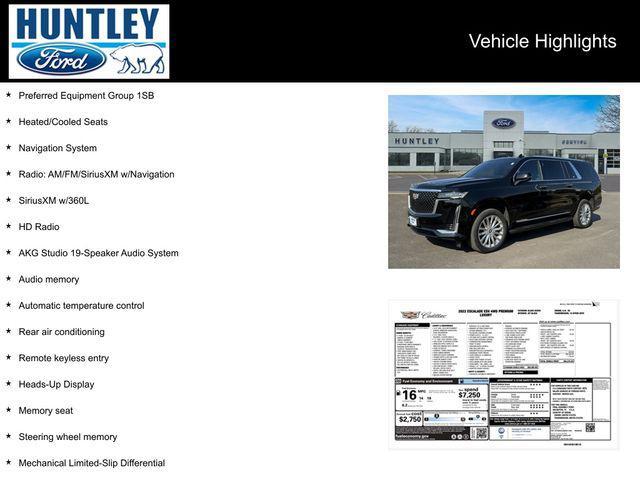 used 2022 Cadillac Escalade ESV car, priced at $67,371