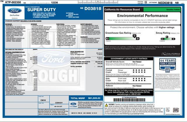 used 2022 Ford F-250 car, priced at $62,970