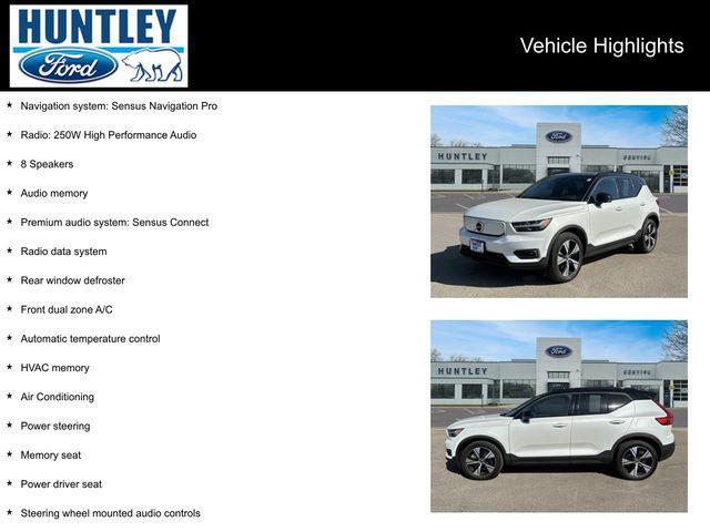 used 2022 Volvo XC40 Recharge Pure Electric car, priced at $27,777