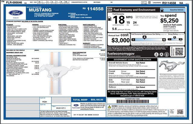 used 2024 Ford Mustang car, priced at $44,472