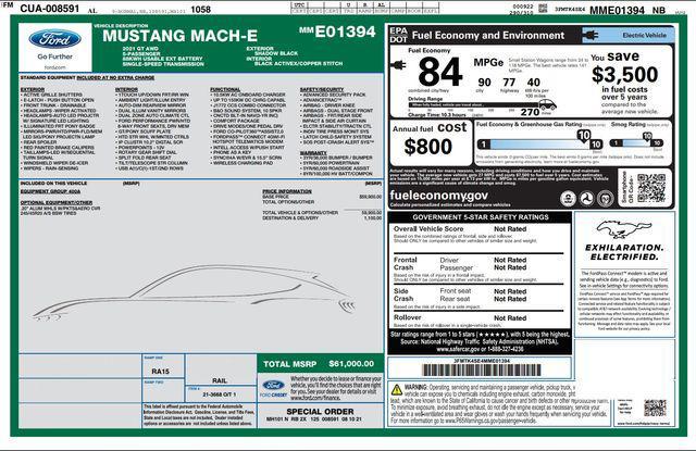 used 2021 Ford Mustang Mach-E car, priced at $27,777