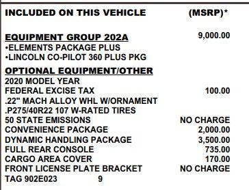 used 2020 Lincoln Aviator car, priced at $31,931