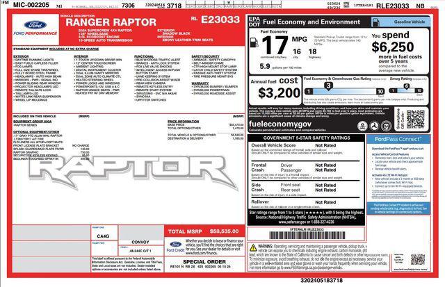 used 2024 Ford Ranger car, priced at $57,372