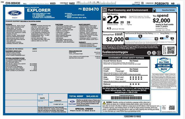 used 2023 Ford Explorer car, priced at $31,996