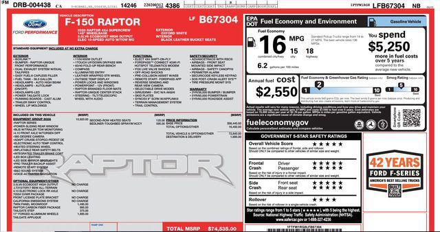 used 2020 Ford F-150 car, priced at $44,372