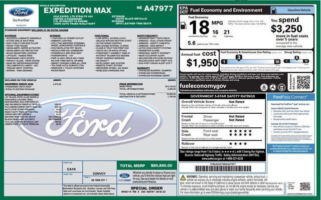 used 2022 Ford Expedition Max car, priced at $49,888