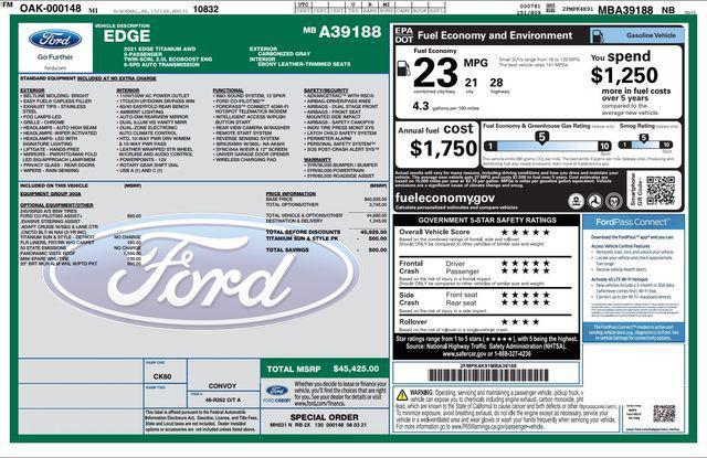 used 2021 Ford Edge car, priced at $23,972