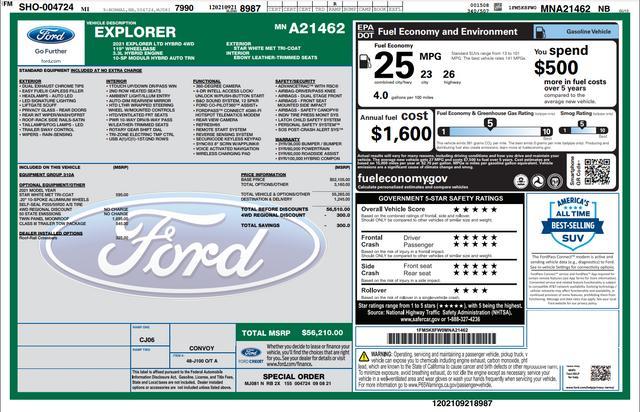 used 2021 Ford Explorer car, priced at $31,931