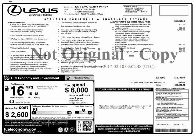 used 2017 Lexus GX 460 car, priced at $21,972