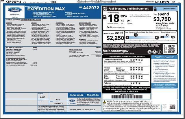 used 2021 Ford Expedition car, priced at $44,572